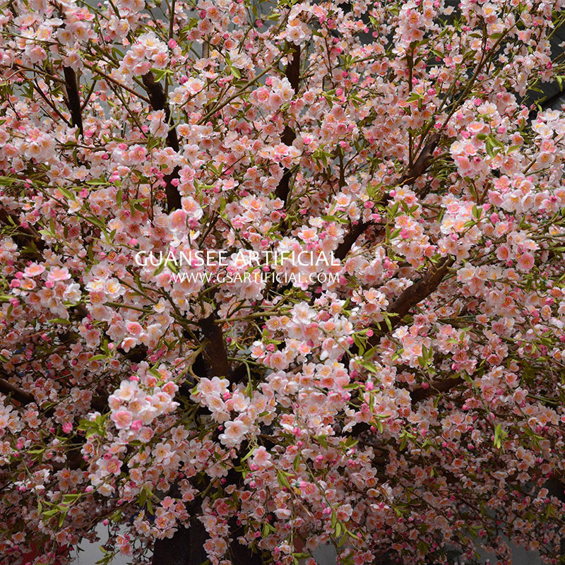 fake flower tree party restaurant decoration Big trunk fiberglass Artificial Peach blossom Tree