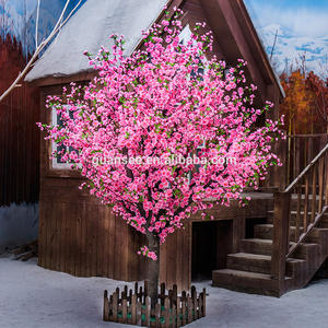 Kis mesterséges barackvirág fa lakberendezési étterem bolt dekoratív hamis fa