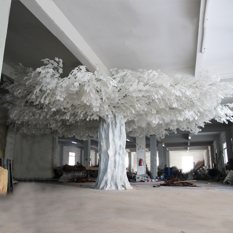 Artificial white ficus tree wholesale price indoor and outdoor decoration new product of the factory price