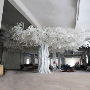 Изкуствен бял фикус дърво цена на едро вътрешна и външна декорация нов продукт на фабричната цена