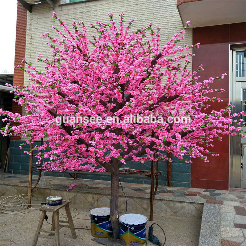 עץ אפרסק נוי של קישוט חתונה דוכן פרחים איכותי וצבעוני עץ פרחים ייחודי