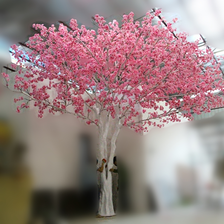 5м сакура цветно дрво фиберглас свила материјал баштенски украси тржног центра Вештачко дрво трешње у цвету