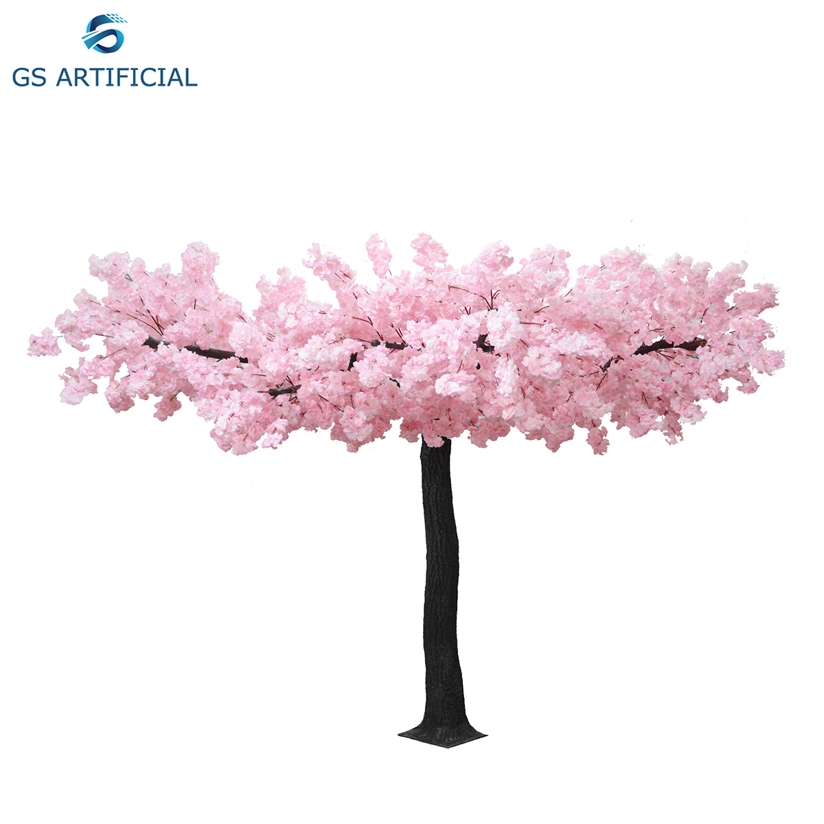 Altura 2,5 m / Ancho 2,7 m Tronco de fibra de vidrio de alta calidad Boda Árbol de flor de cerezo artificial