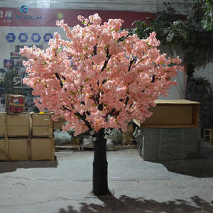 Faux Cherry Blossom Tree With Artificial Flower Pink Fake Arrangements