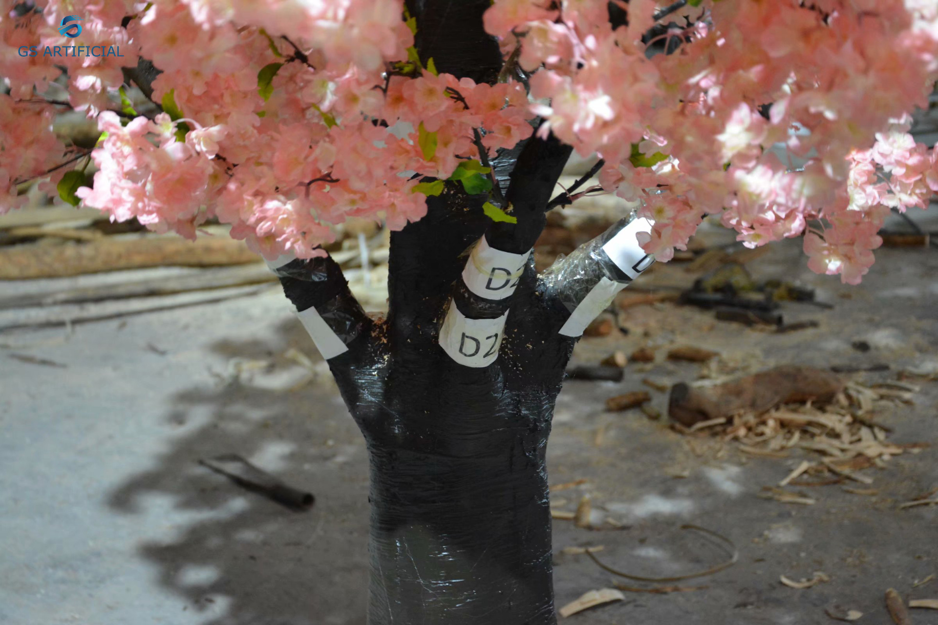 Faux Cherry Blossom Tree With Artificial Flower Pink Fake Arrangements