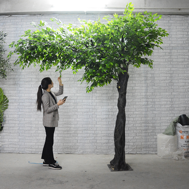 9 Fuß künstlicher Banyan-Baumbogen Ficus Fiberglas Ladendekoration