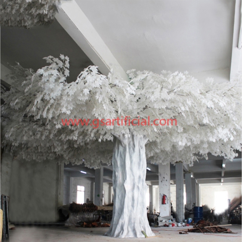  Kunstigt stort hvidt ficustræ 