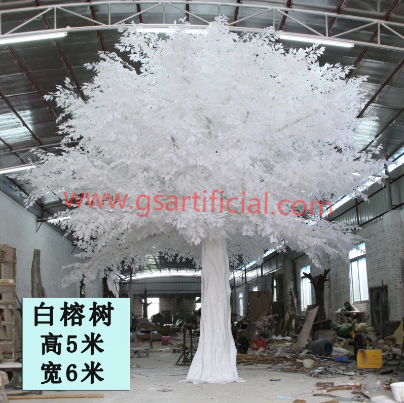 Fiberglass Tree Trunks White Ficus Tree Big Artificial Ficus Tree