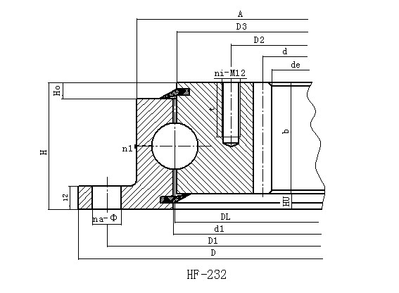 Internal Gear slewing bearing Series Flange