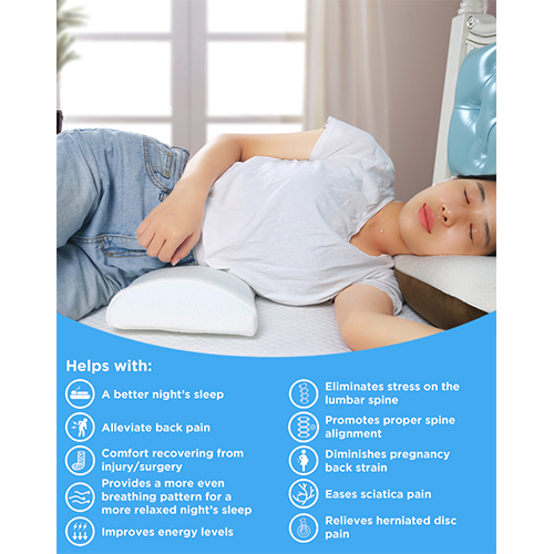 Lumbar Support Pillow Multi-Use Memory Foam Lower Back Cushion with Ergonomic Streamline China Manufacture