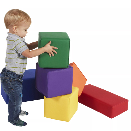 Персонализиран комплект строителни блокчета от пяна за малки деца и мек комплект за игра