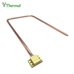 Right Angle Bending Copper Heat Pipe Copper Curved Heat Pipes With Connector