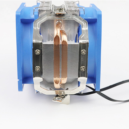 Alumiiniumradiaator väikese võimsusega kiirjahutusega 2 soojustoruga CPU jahutusradiaator värvilise ventilaatoriga