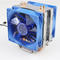 Aluminum radiator low power fast cooling 2 heat pipes CPU heat sink with colorful fan
