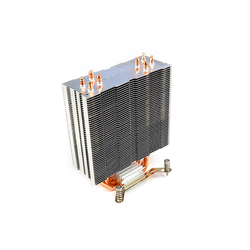 New platform installation Clip zipper fin CPU heat sink with 4 heat pipes for computer