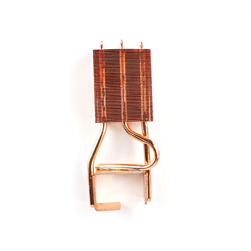 Copper zipper fin projector light heat sink copper heat pipe radiator