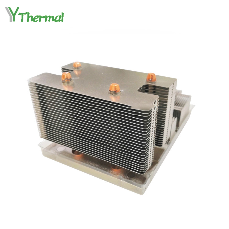 Алюминиевый теплоотвод сервера радиатора 1.5У ребра пряжки с медной пластиной
