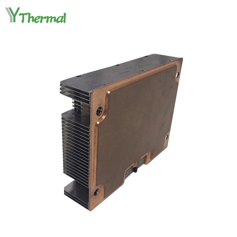 Dissipador de calor de servidores 1U com placa de base de cobre