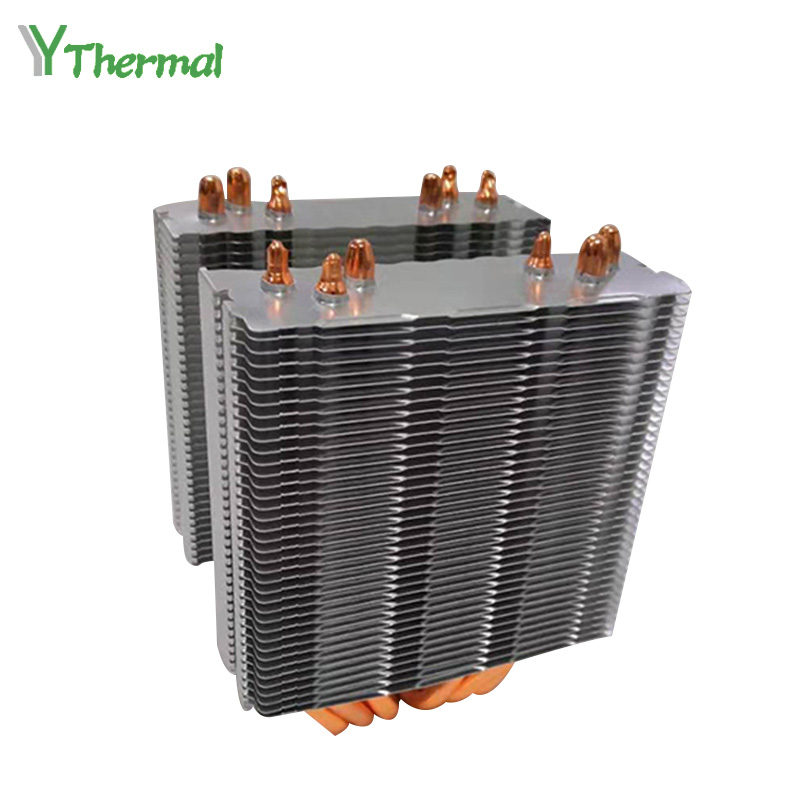 Aluminiowy procesor komputera Aktywny radiator Z zamkiem błyskawicznym Ułożony radiator z rurkami cieplnymi