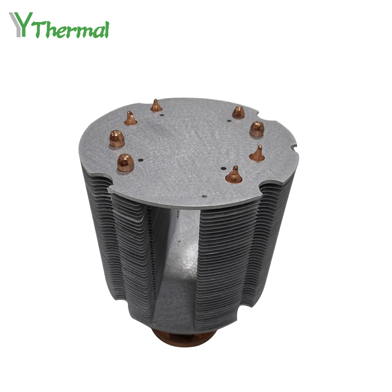 Disipador de calor del tubo de calor del disipador de calor de la aleta de la cremallera 4 para la lámpara de la etapa