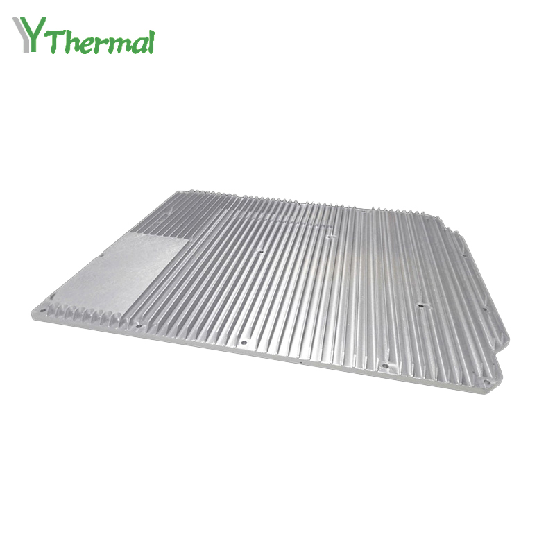 Aluminiumsekstruderingsplade køleplade med 2 varmerør Friktionssvejsning køleplade