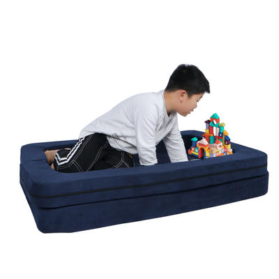 Foam Nugget Kids Couch With Removable&Washable Cover for Kids Play Furniture Sofa