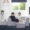 High Quality Children Play Couch Modular Sofa With 2 Ottomans For Baby Play Foam Kids Couch