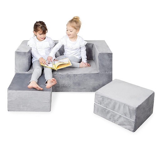 High Quality Convertible Sofa and Play Set Modular Foam Couch and Flip Out Lounger