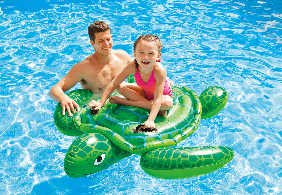 Sea Turtle Ride-On Inflatable Pool Float