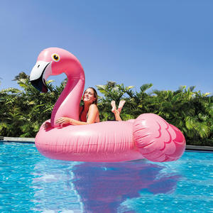 Flutuador inflável da ilha da piscina Mega Flamingo e Swan