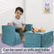 Children Play Sofa Set Perfect Extra Wide Convertible Sofa to Lounger, Comfy Open Play Couch Sleeper for Kids