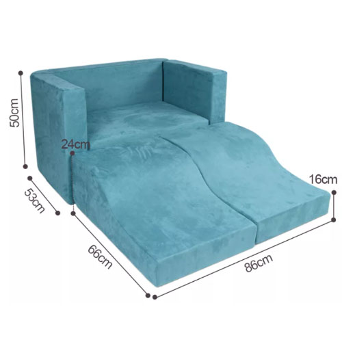 Multi-functional Kids' Sofa Bed Play Couch Kids Chair Sleepover Chair Flipout Open Recliner