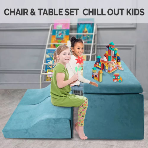 Multi-functional Kids' Sofa Bed Play Couch Kids Chair Sleepover Chair Flipout Open Recliner