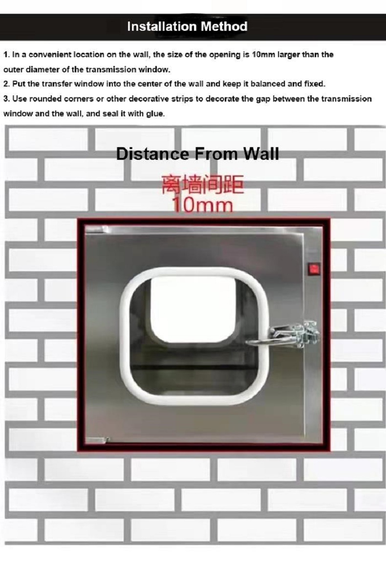 Mechanical Interlocking Transfer Window In Clean Room