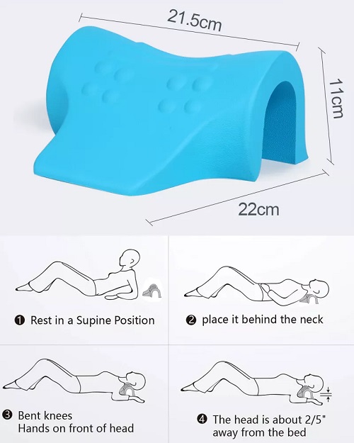 Neck Support Pillow Shoulder Relaxer Cervical Traction Device for Pain Relief and Cervical Spine Alignment