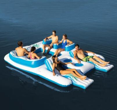 Tropical Tahiti floating island pool float