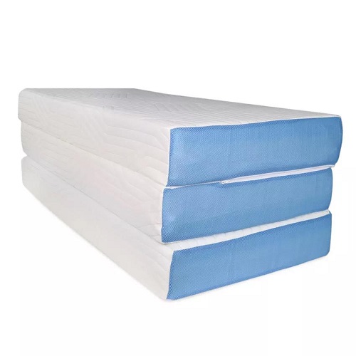Tri-fold Gel Memory Foam Mattress Topper Portable Sofa Bed Play Mat for Office