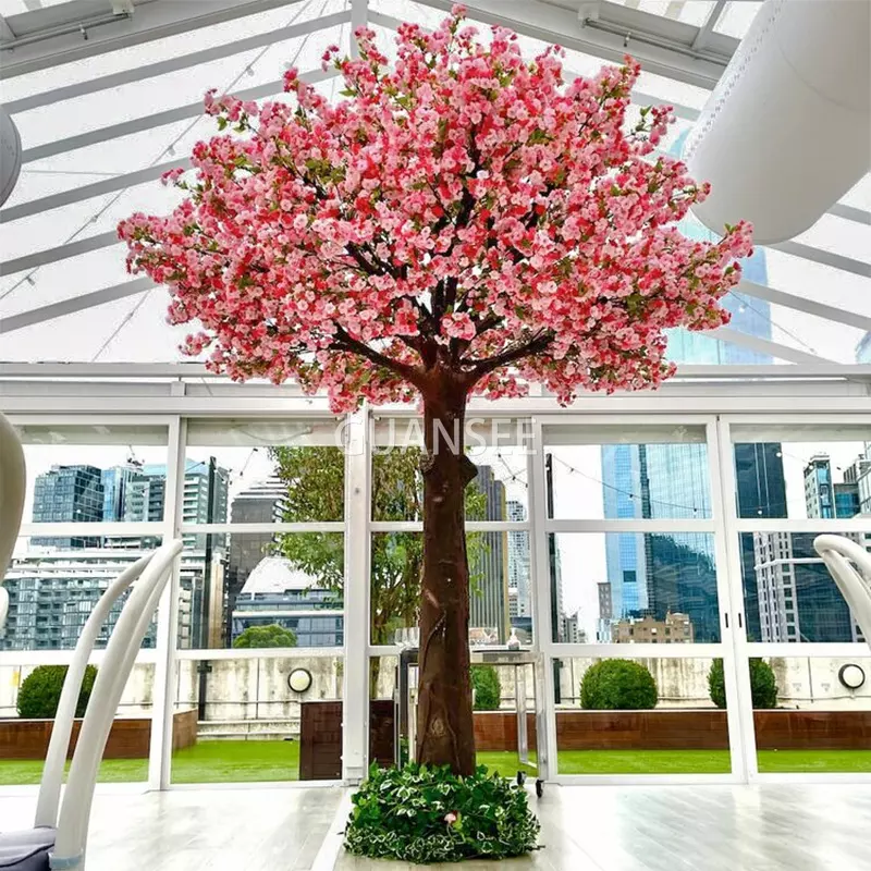 ဥယျာဉ်တွင် စိတ်ကြိုက်အရွယ်အစား အတုပန်းများ အတုပြုလုပ်ထားသော ပန်းအတုများ မင်္ဂလာပွဲအတွက် ချယ်ရီပန်းပင်များ ပံ့ပိုးပေးပါသည်။
