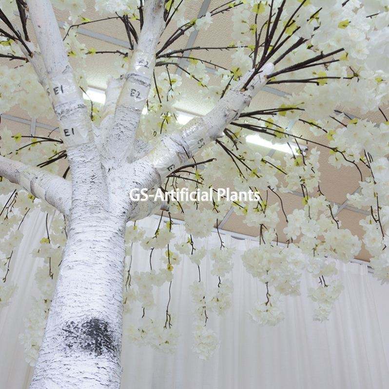 Fiberglass small faux cherry Blossom Trees Artificial hanging flower tree wedding centerpiece table top decoration 