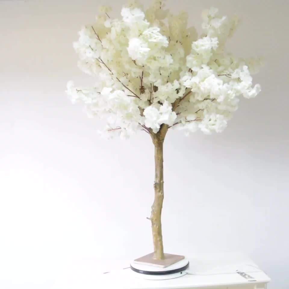 Дерев'яний стовбур білого штучного вишневого дерева для весілля