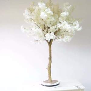 Wooden trunk White Artificial Cherry Blossom Tree for Wedding