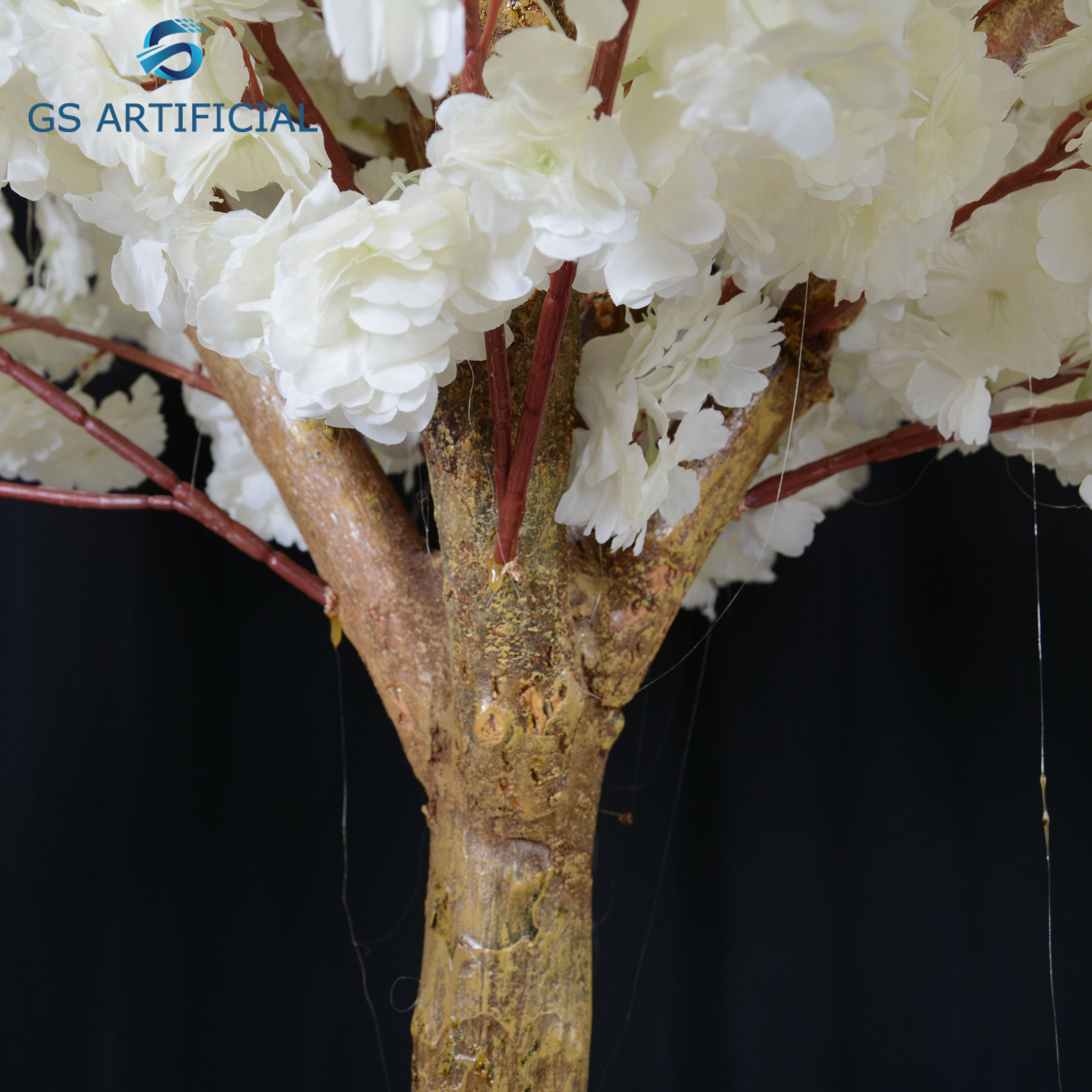 Wooden trunk White Artificial Cherry Blossom Tree for Wedding