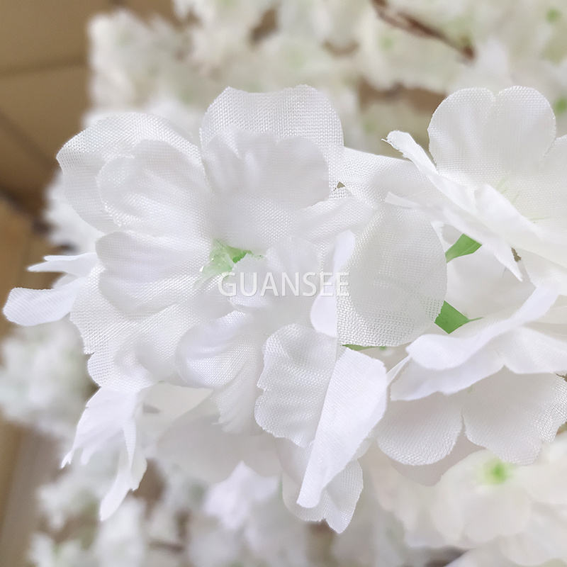 白い花 5フィート フェイク桜の木 プラスチックフラワーツリー ウェディングイベントテーブルトップセンターピース