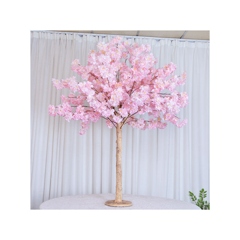 Tukku hääpöydän keskipisteet sisustus sisätilojen koristeellinen mini sakura kukka monikokoinen keinotekoinen kirsikankukkapuu