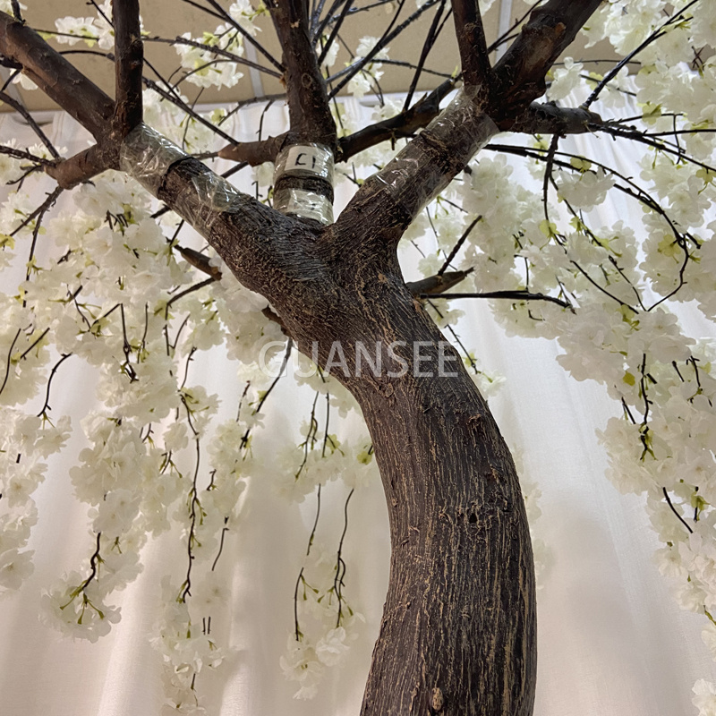  włókno szklane Sztuczne białe drzewo wiśni dekoracja stołu o wysokości 1,5 m 