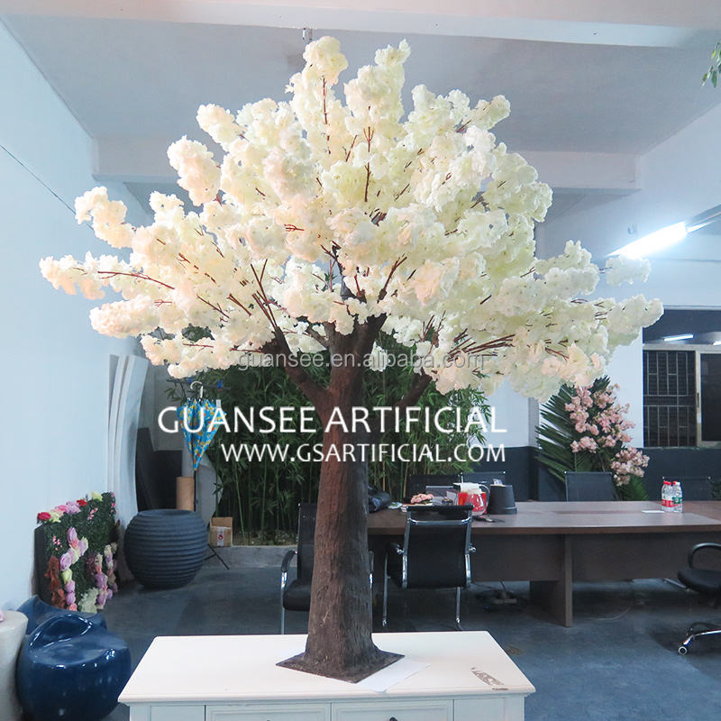 Balta dekoracija vestuvių centras dirbtiniai augalai dirbtinės gėlės stiklo pluošto dirbtinis vyšnių žiedų medis