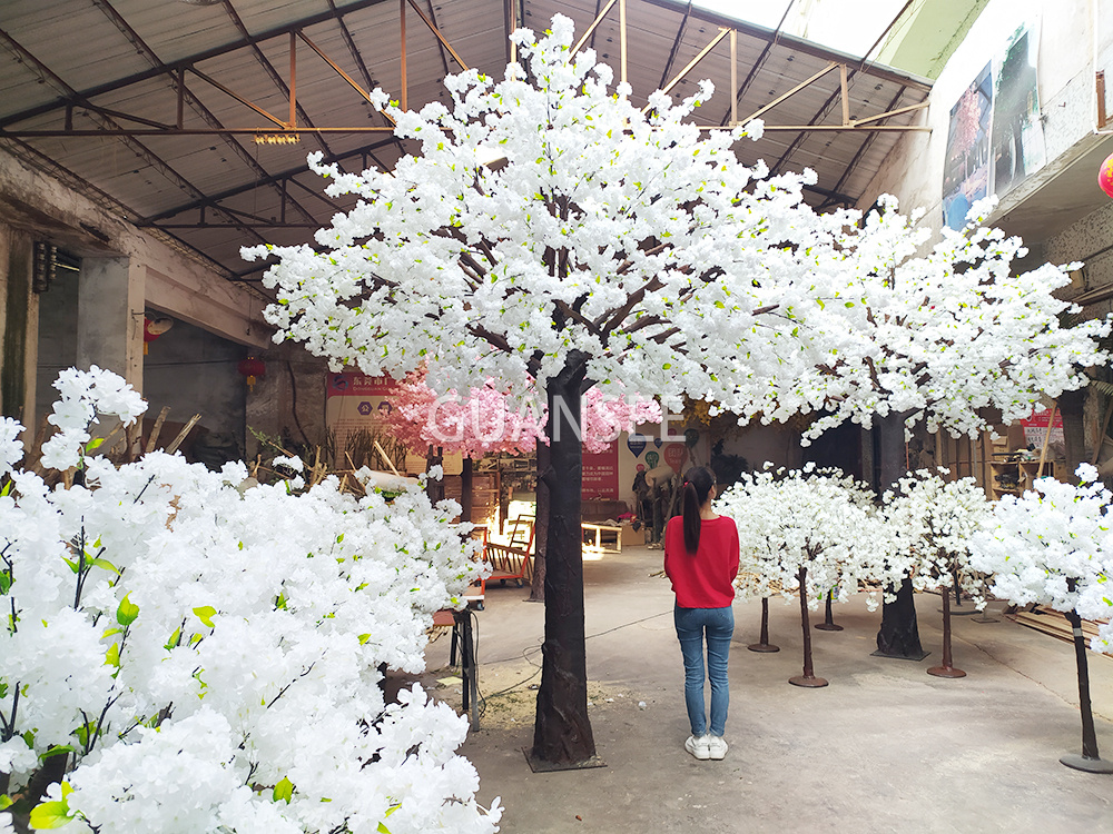 High quality white large garden artificial cherry blossom tree for wedding occasion decoration