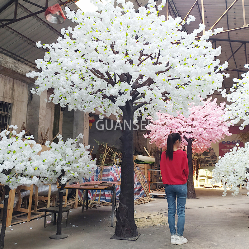 High quality white large garden artificial cherry blossom tree for wedding occasion decoration