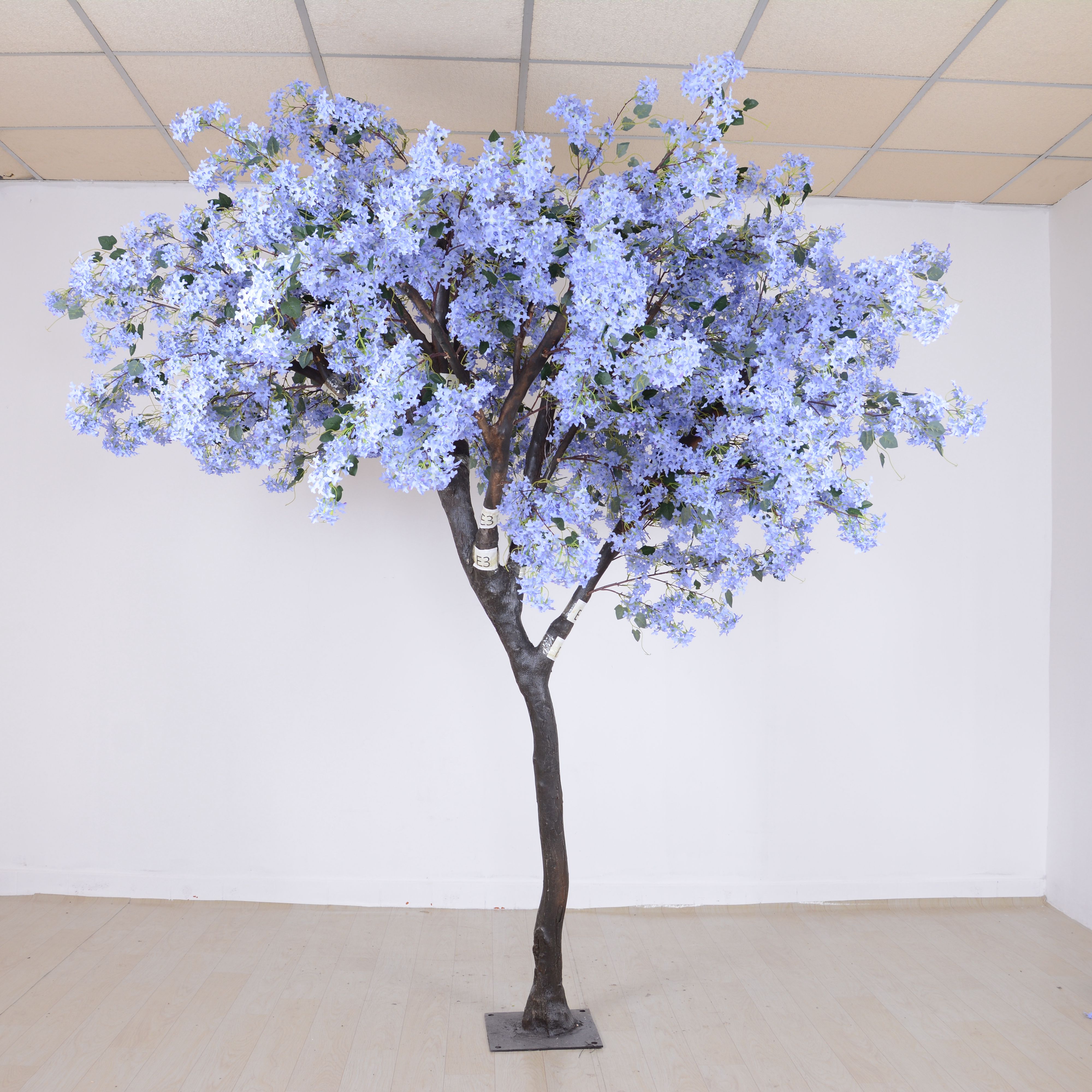  Fabrikspris populär stil artificiellt lila kors körsbärsträd för bröllopsdekoration 
