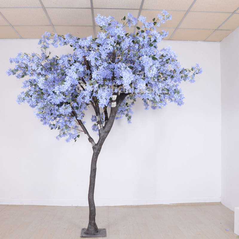  Fabrikspris populær stil kunstig lilla kryds kirsebærtræ til bryllupsdekoration 